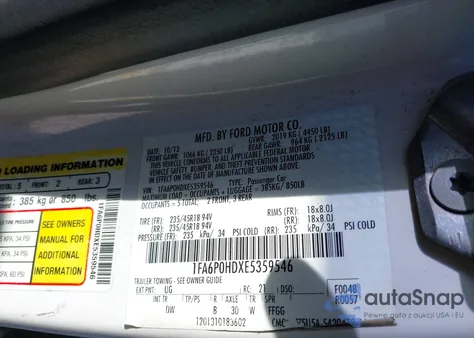 2014 Ford Fusion Se из США, поврежденный, VIN 1FA6P0HDXE5359546